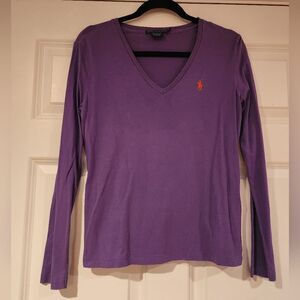 Ralph Lauren Sport purple long sleeve top M
